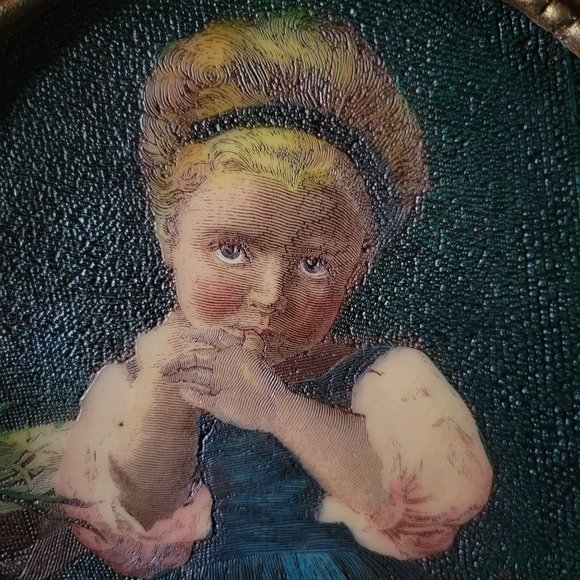 Vintage Artinini Etched Engraving in Gilded Frame, Innocence, by Artini Art Inc - Picture 2 of 6